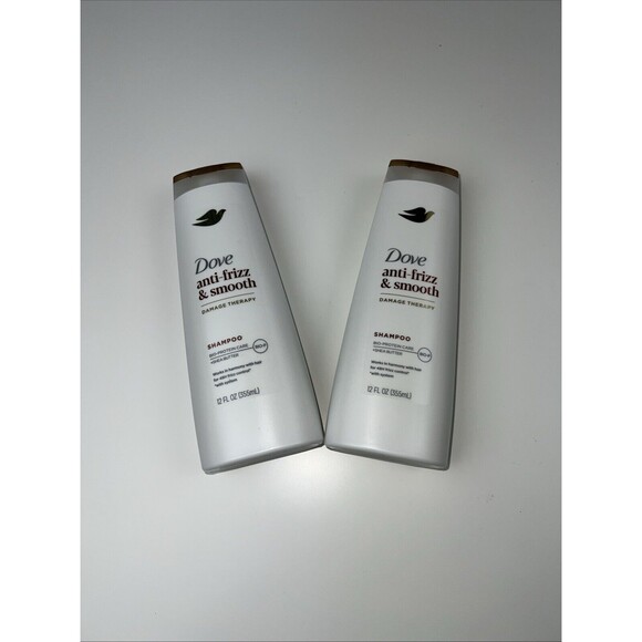 2 Pack Dove Anti Frizz & Smooth Damage Therapy Shampoo 12oz - Picture 2 of 8